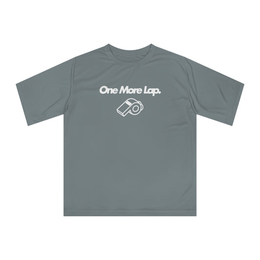 One More Lap Performance T-Shirt — Running & Fitness Tee with Whistle Graphic