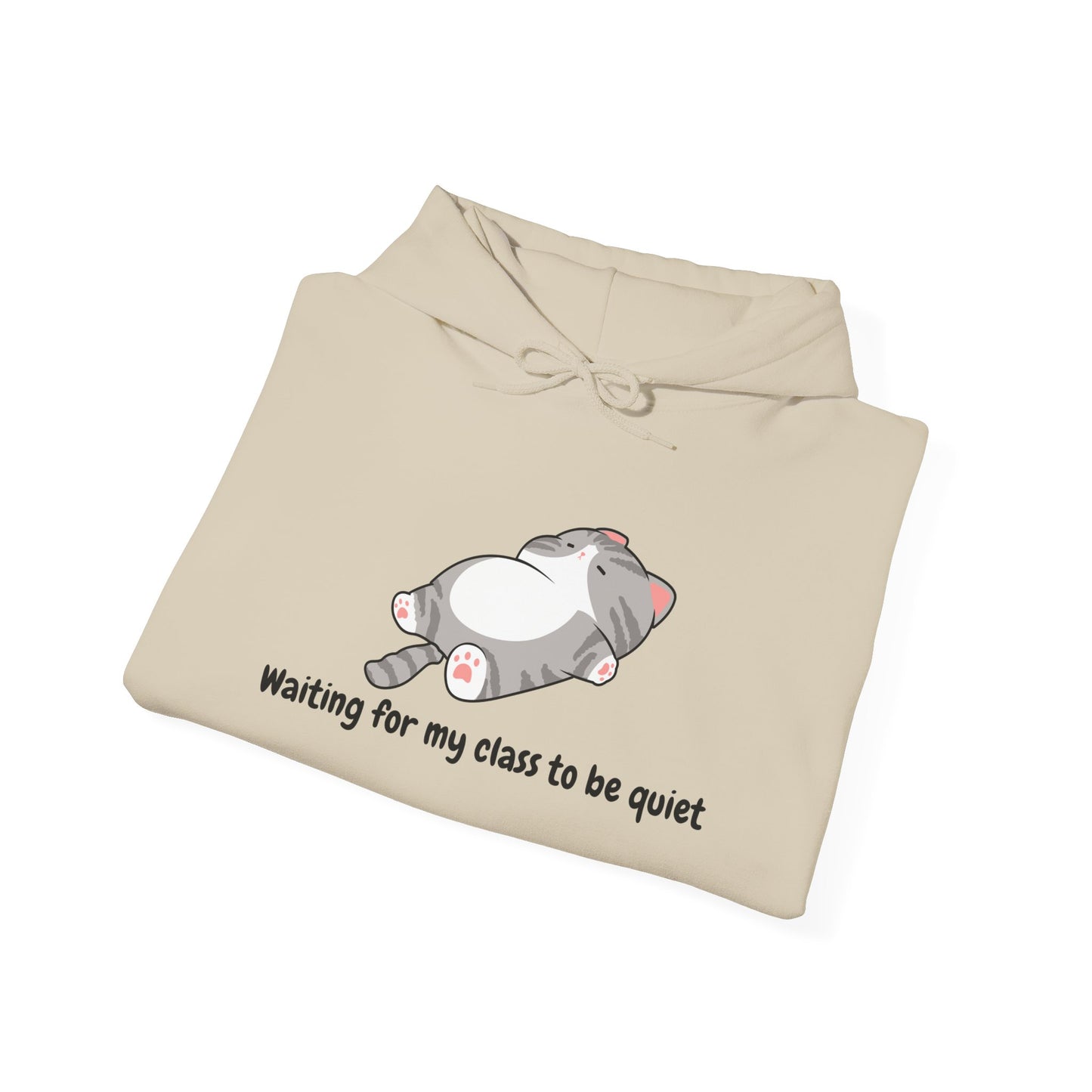 Waiting for my class comfy sweater – "Waiting for my class to be quiet" Cozy TeacherSweatshirt