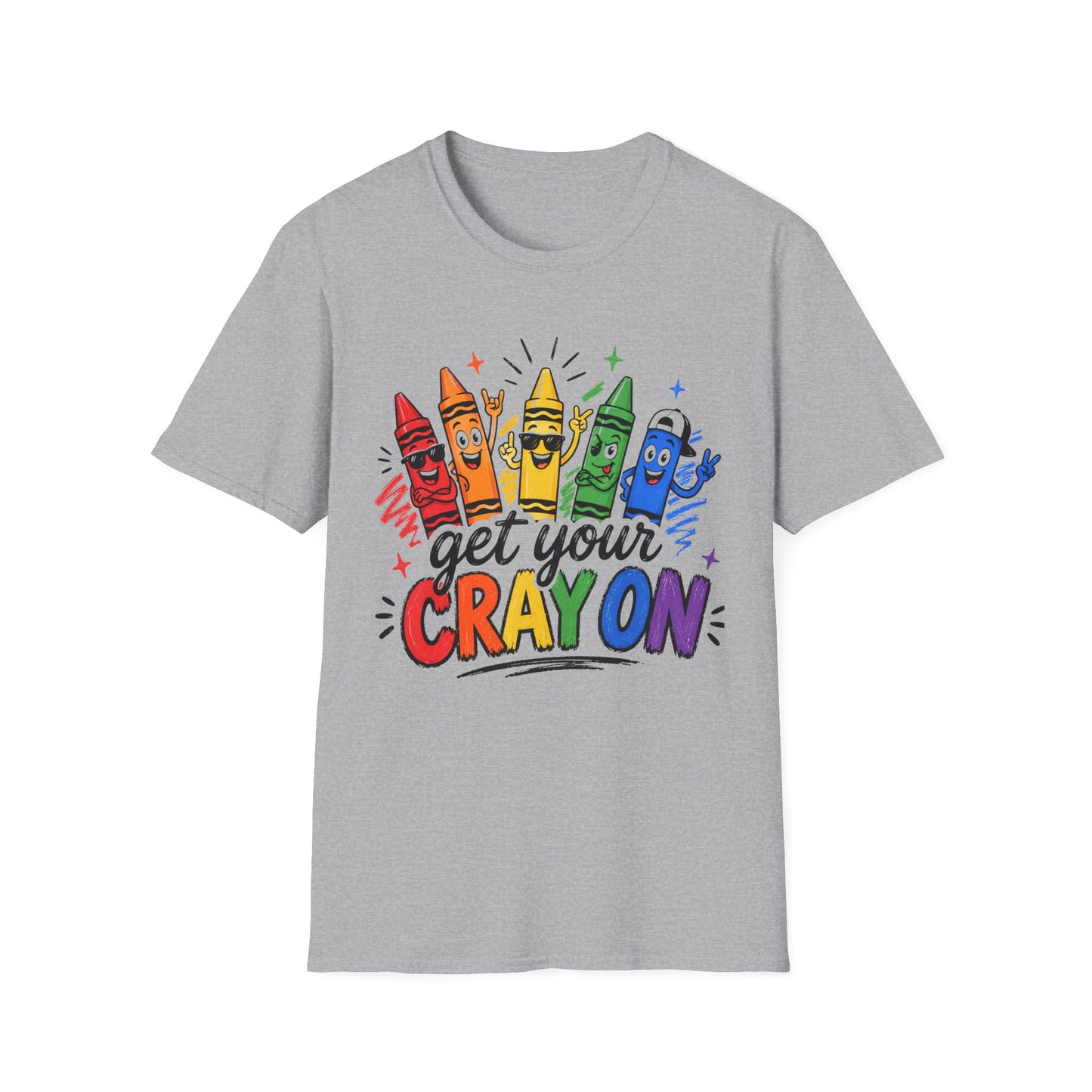 Get Your Crayon On T-Shirt — Colorful Kids & Teacher Graphic Tee