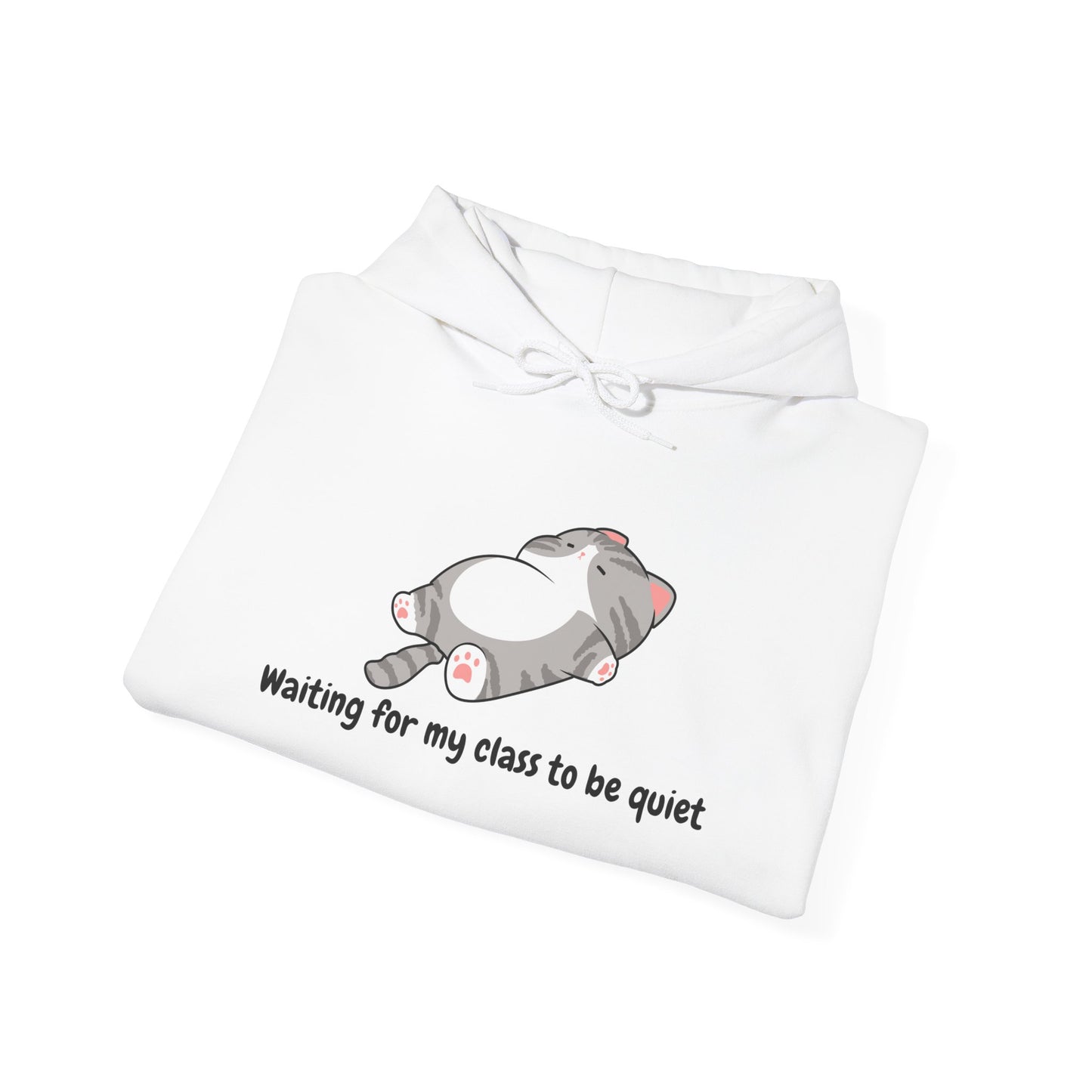 Waiting for my class comfy sweater – "Waiting for my class to be quiet" Cozy TeacherSweatshirt