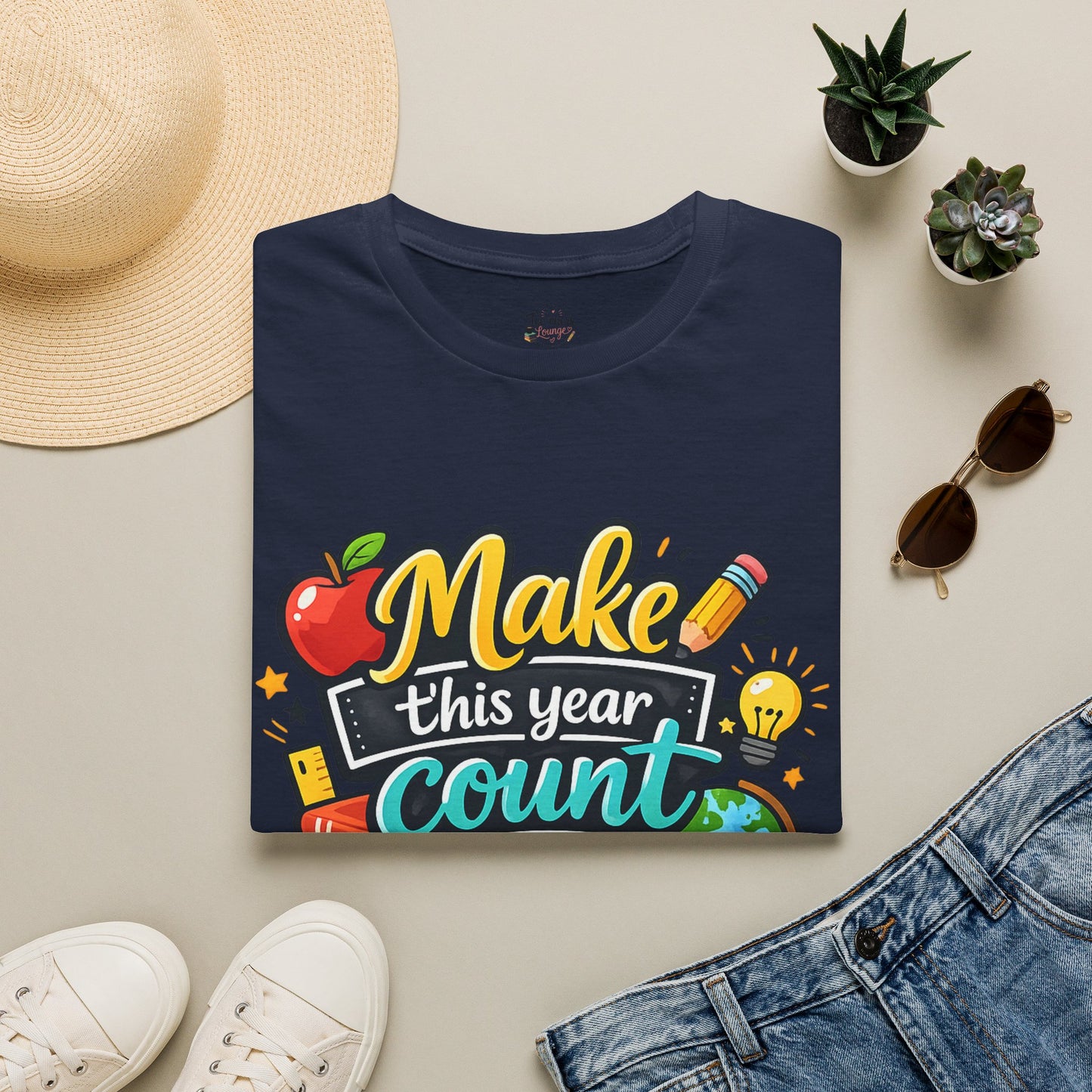 'Make This Year Count' Motivational Teacher & Student Back-to-School Tee