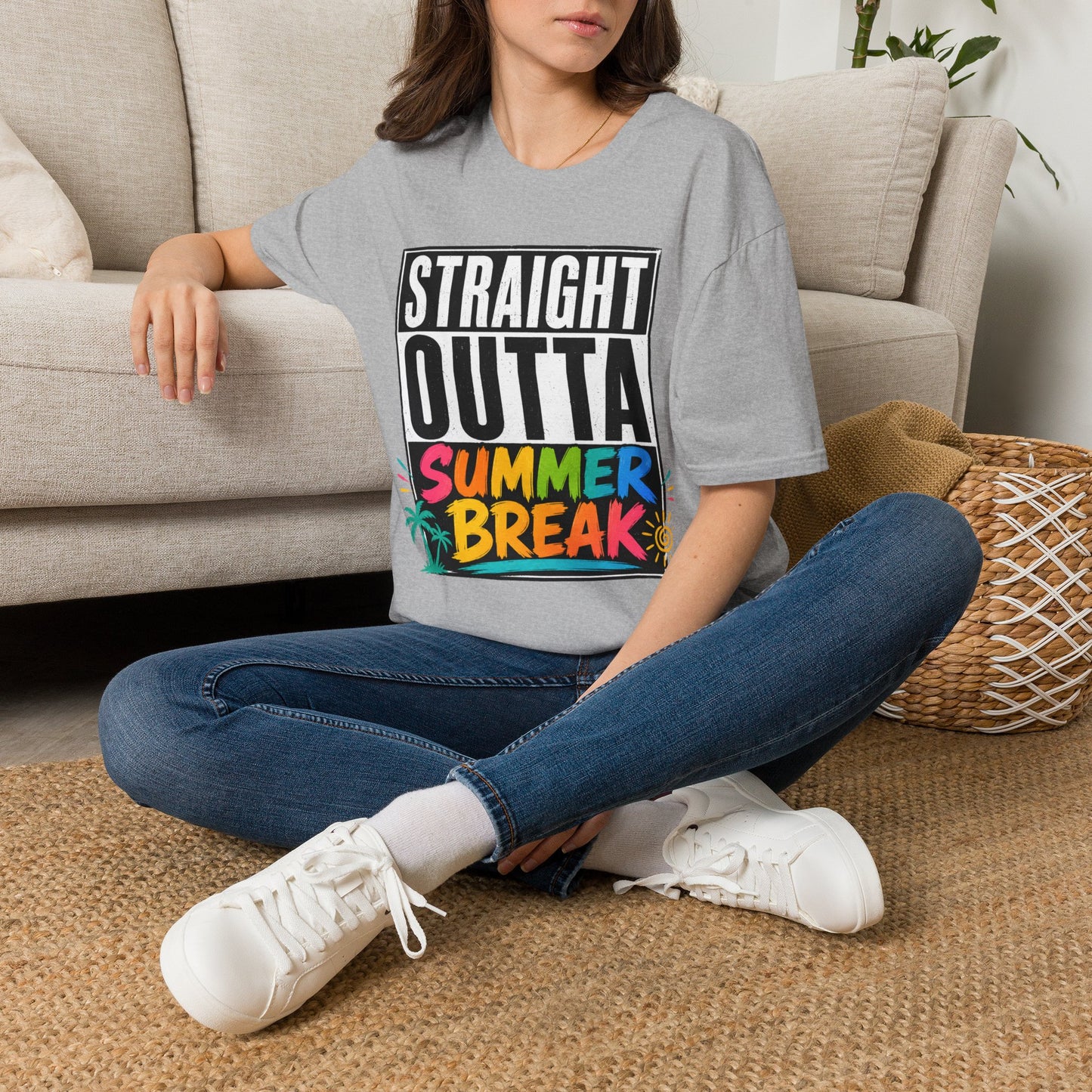 T-Shirt — "Straight Outta Summer Break" Graphic Tee