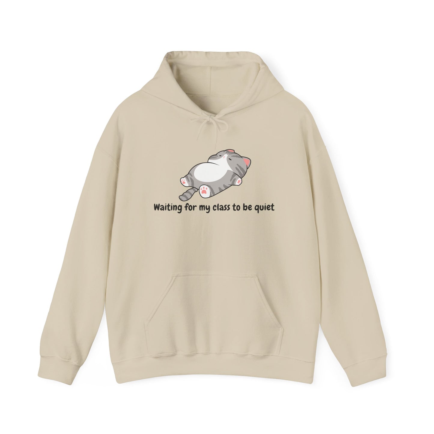 Waiting for my class comfy sweater – "Waiting for my class to be quiet" Cozy TeacherSweatshirt